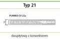 Grzejnik PURMO VM 21 300x600 dolny ŚRODKOWY