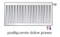 Grzejnik PURMO V 11 400x1600 dolny PRAWY ANTRACYT