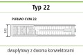 Grzejnik PURMO VM 22 900x900 dolny ŚRODKOWY ANTRACYT