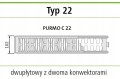 Grzejnik PURMO C 22 400x800 boczny