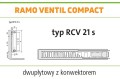 Grzejnik PURMO RAMO RCV21 600x400 V 21 DOLNY Prawy