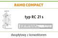 Grzejnik PURMO RAMO RC21 600x3000 C 21 DEKORACYJNY Boczny