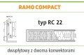 Grzejnik PURMO RAMO RC22 600x1000 C 22 DEKORACYJNY Boczny