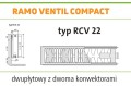 Grzejnik PURMO RAMO RCV22 300x2600 V 22 Prawy ANTRACYT