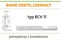 Grzejnik PURMO RAMO RCV11 600x2000 V 11 Lewy ANTRACYT