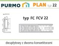 Grzejnik PURMO PLAN PŁASKI FC22 900x900 C 22 BOCZNY